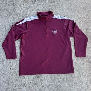 Missouri State University Maroon Quarter-Zip Pullover with Mo State Bear Head